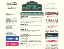 Tablet Screenshot of lincolnpubliclibrary.org